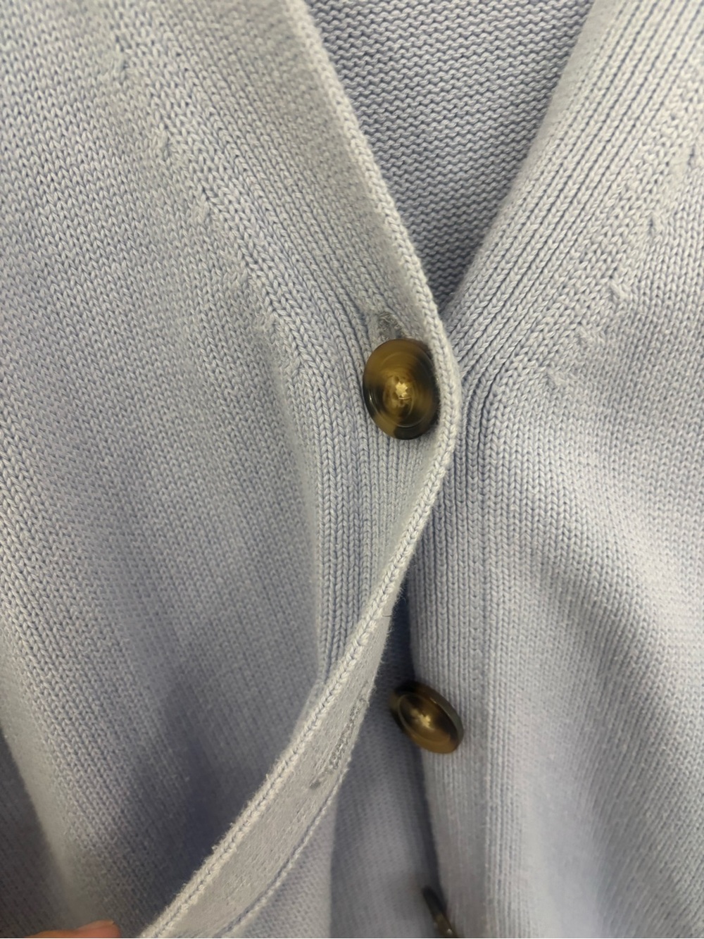 Light Lavender Periwinkle V-Neck Button Cardigan Sweater - Picture 2 of 3